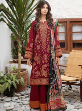 Iris By Jazmin Embroidered Slub Unstitched 3 Piece Suit - 08