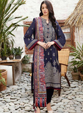Iris By Jazmin Embroidered Slub Unstitched 3 Piece Suit - 10