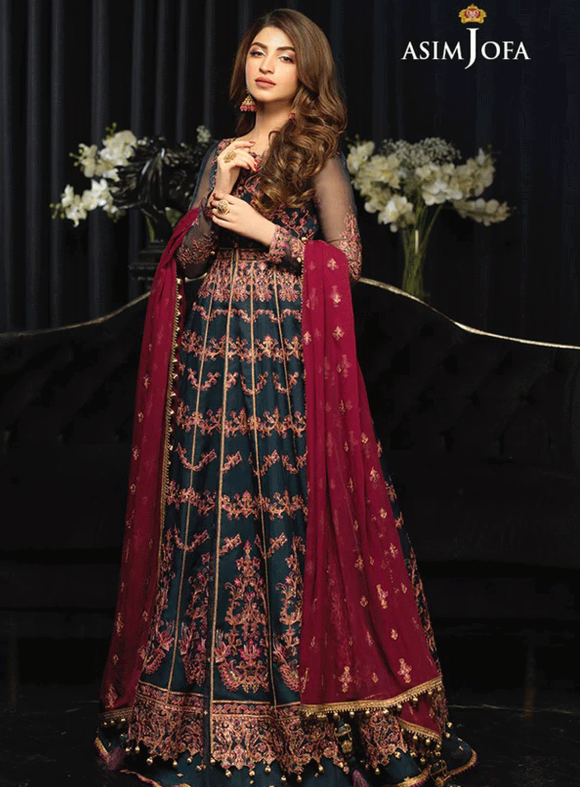 Ishq E Naubahar By Asim Jofa Embroidered Organza Unstitched 3 Piece Suit - AJ21IN AJN-16 Ishq E Naubahar By Asim Jofa Embroidered Organza Unstitched 3 Piece Suit - AJ21IN AJN-16