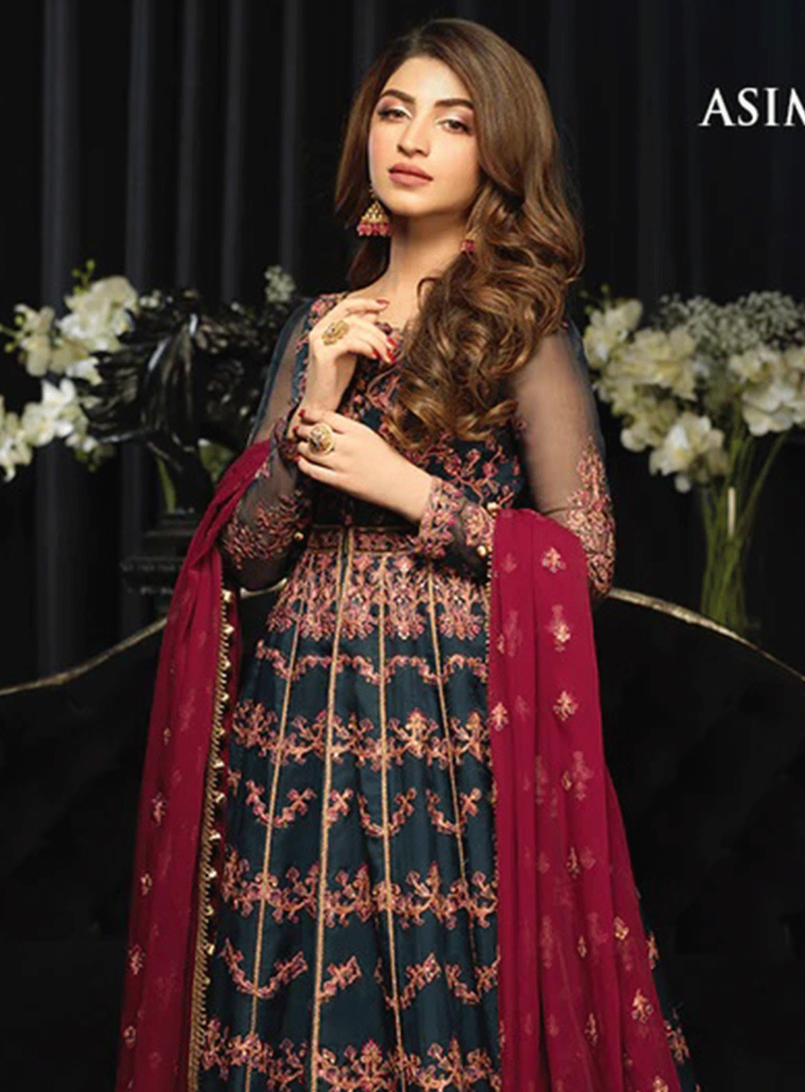 Ishq E Naubahar By Asim Jofa Embroidered Organza Unstitched 3 Piece Suit - AJ21IN AJN-16 Ishq E Naubahar By Asim Jofa Embroidered Organza Unstitched 3 Piece Suit - AJ21IN AJN-16