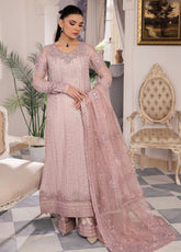 Iznik Chinon Embroidered Net Unstitched 3 Piece Suit - IZ24CC 39 BAREEN