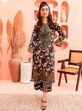 Jade Flora Embroidered Cotton Satin Unstitched 2 Piece Suit - 20270