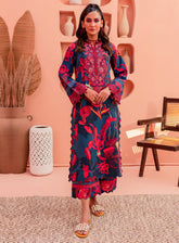 Jade Flora Embroidered Cotton Satin Unstitched 2 Piece Suit - 20277