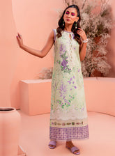 Jade Flora Embroidered Cotton Satin Unstitched 2 Piece Suit - 20282