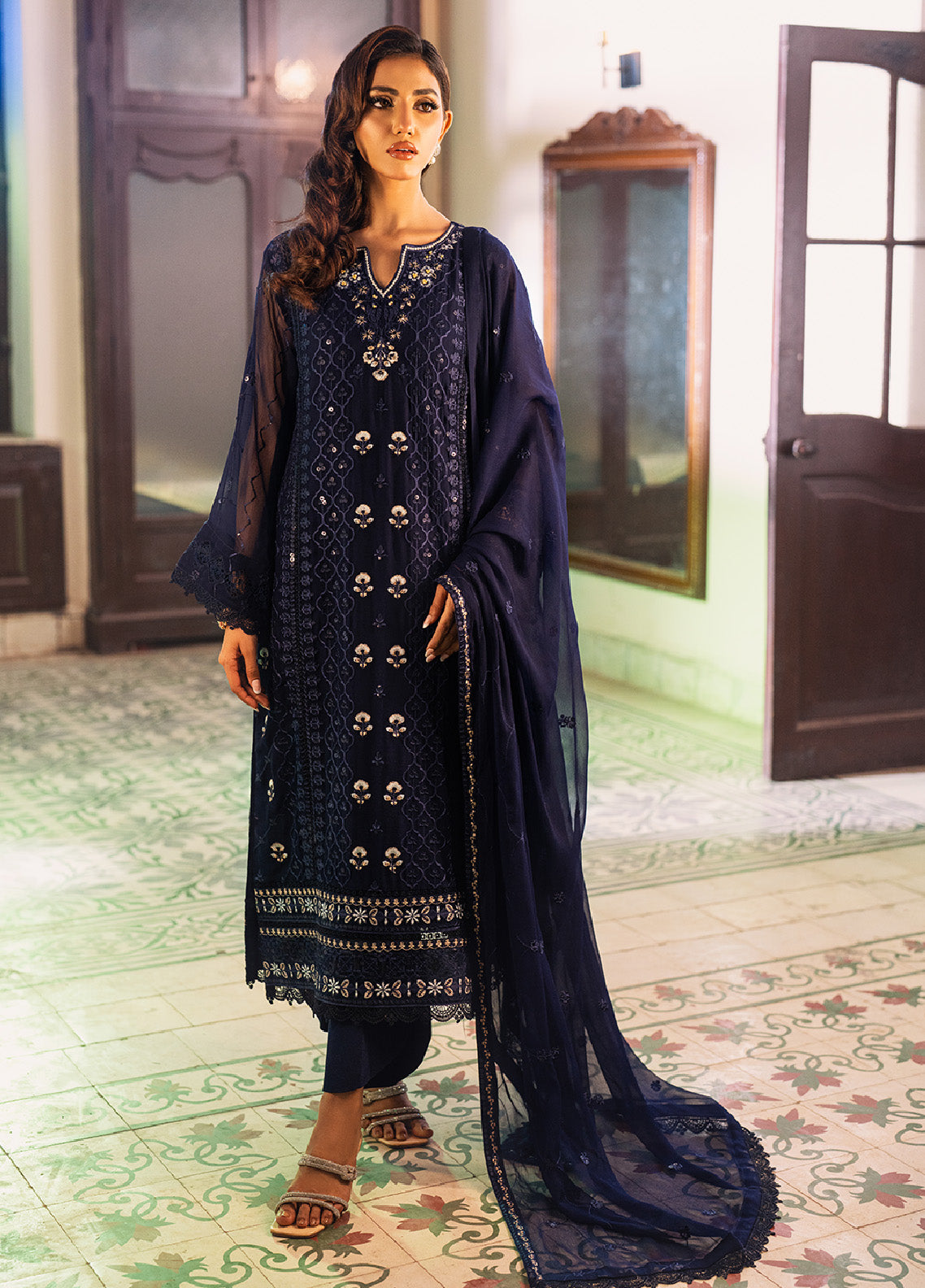 Jahanara By Shamooz Embroidered Chiffon Unstitched 3 Piece Suit - SM24JA SU-88 Jahanara By Shamooz Embroidered Chiffon Unstitched 3 Piece Suit - SM24JA SU-88