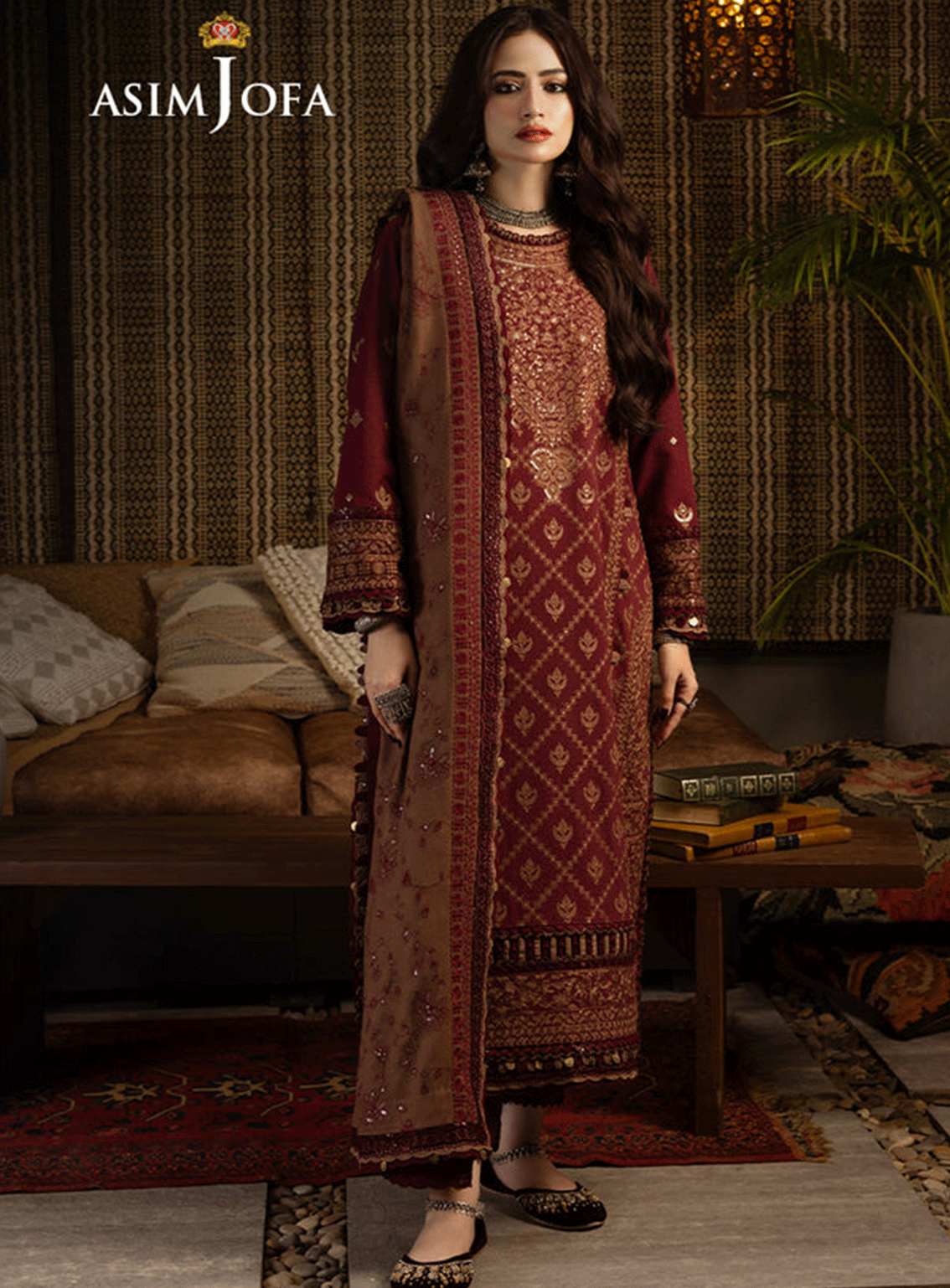 Kashmiri Taanka By Asim Jofa Embroidered Cotton Karandi Unstitched 3 Piece Suit - AJ23KT 06 Kashmiri Taanka By Asim Jofa Embroidered Cotton Karandi Unstitched 3 Piece Suit - AJ23KT 06