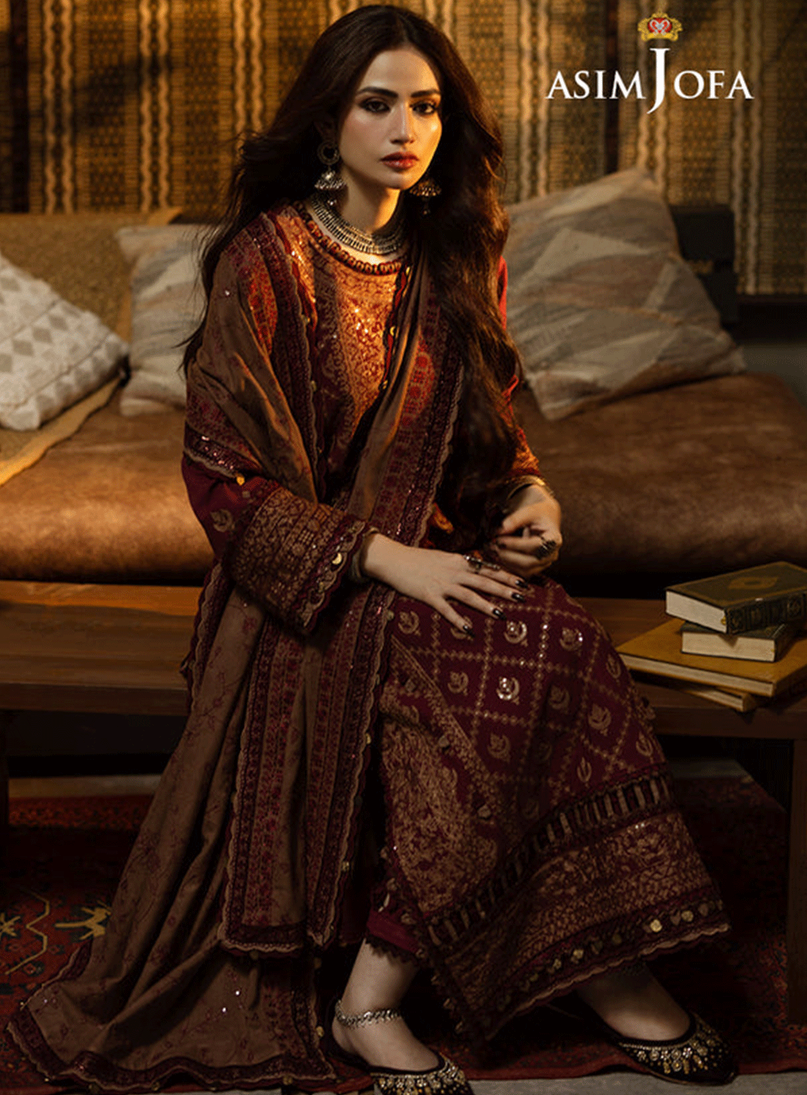 Kashmiri Taanka By Asim Jofa Embroidered Cotton Karandi Unstitched 3 Piece Suit - AJ23KT 06 Kashmiri Taanka By Asim Jofa Embroidered Cotton Karandi Unstitched 3 Piece Suit - AJ23KT 06