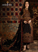 Kashmiri Taanka By Asim Jofa Embroidered Self Twill Unstitched 3 Piece Suit - AJ23KT 03