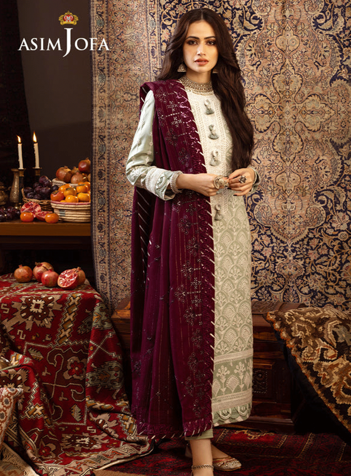 Kashmiri Taanka By Asim Jofa Embroidered Twill Unstitched 3 Piece Suit - AJ23KT 01 Kashmiri Taanka By Asim Jofa Embroidered Twill Unstitched 3 Piece Suit - AJ23KT 01
