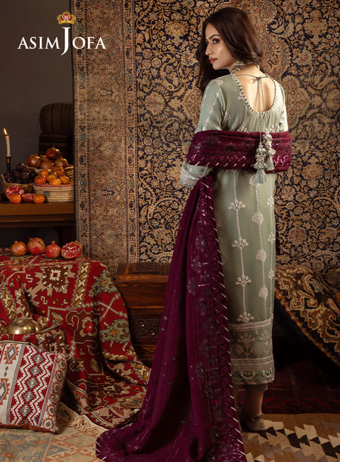 Kashmiri Taanka By Asim Jofa Embroidered Twill Unstitched 3 Piece Suit - AJ23KT 01 Kashmiri Taanka By Asim Jofa Embroidered Twill Unstitched 3 Piece Suit - AJ23KT 01