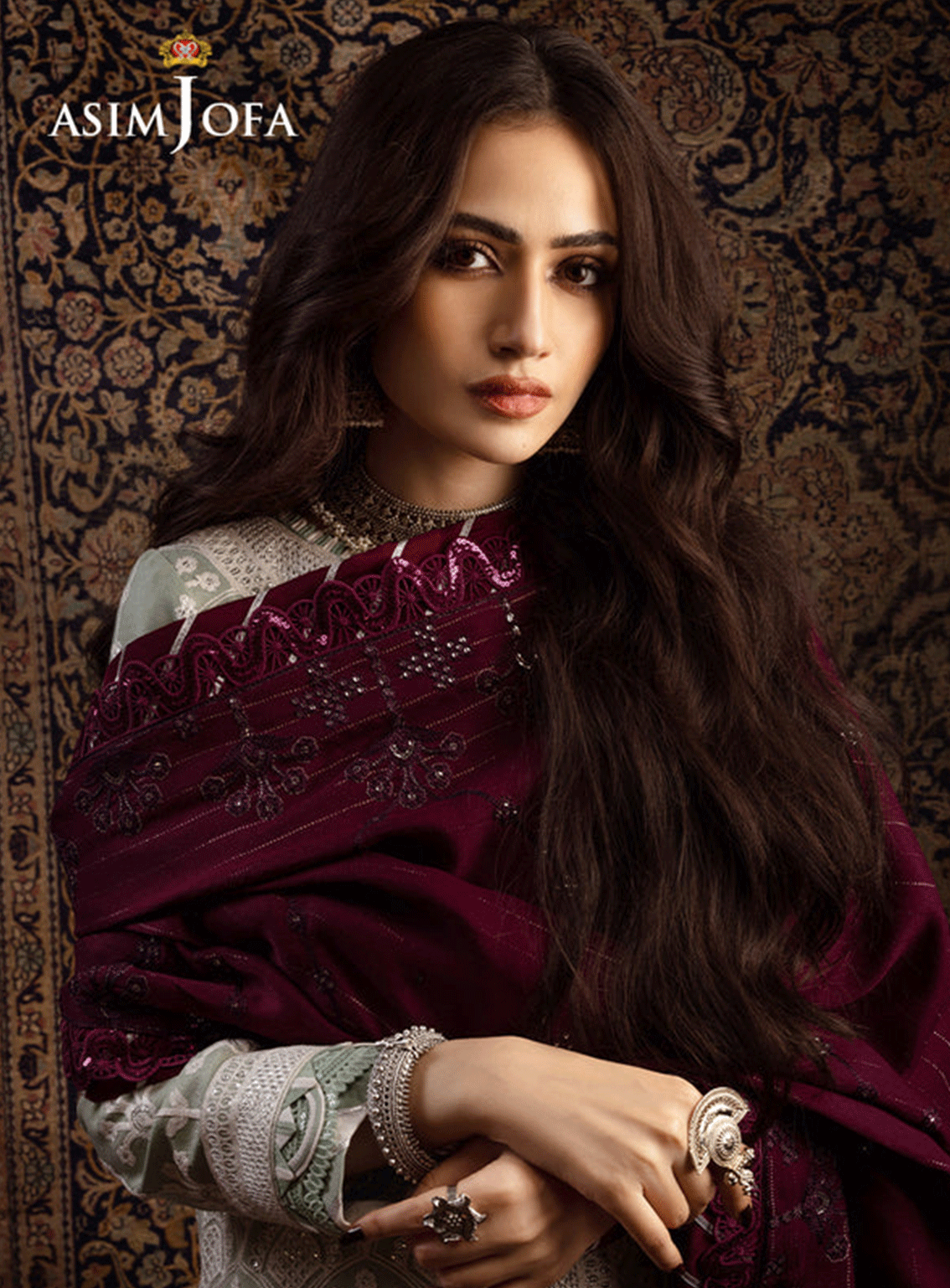 Kashmiri Taanka By Asim Jofa Embroidered Twill Unstitched 3 Piece Suit - AJ23KT 01 Kashmiri Taanka By Asim Jofa Embroidered Twill Unstitched 3 Piece Suit - AJ23KT 01