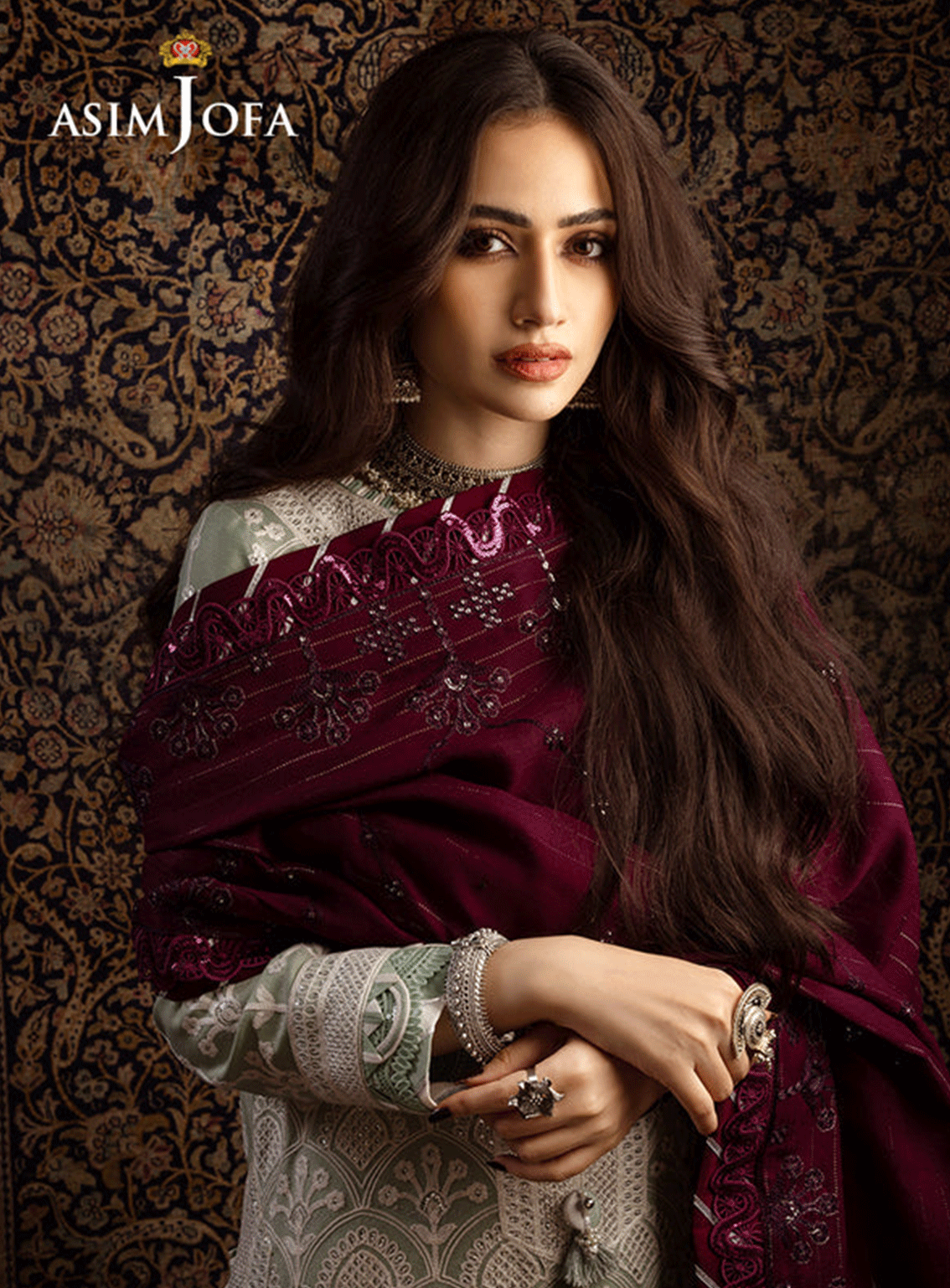 Kashmiri Taanka By Asim Jofa Embroidered Twill Unstitched 3 Piece Suit - AJ23KT 01 Kashmiri Taanka By Asim Jofa Embroidered Twill Unstitched 3 Piece Suit - AJ23KT 01