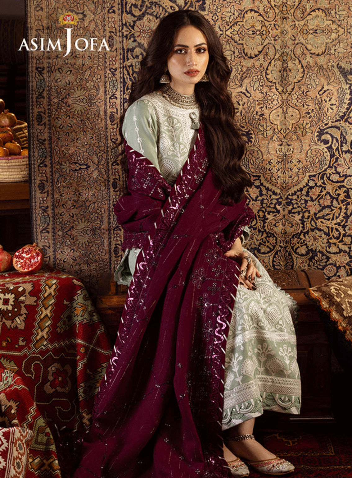 Kashmiri Taanka By Asim Jofa Embroidered Twill Unstitched 3 Piece Suit - AJ23KT 01 Kashmiri Taanka By Asim Jofa Embroidered Twill Unstitched 3 Piece Suit - AJ23KT 01