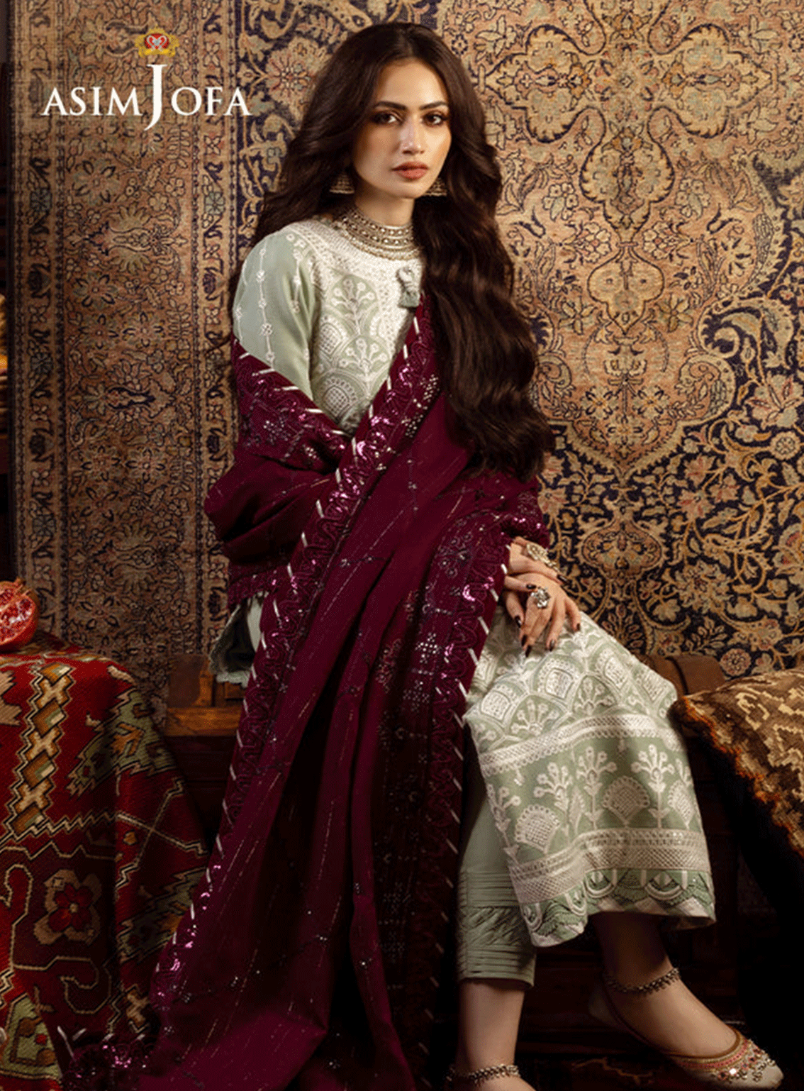 Kashmiri Taanka By Asim Jofa Embroidered Twill Unstitched 3 Piece Suit - AJ23KT 01 Kashmiri Taanka By Asim Jofa Embroidered Twill Unstitched 3 Piece Suit - AJ23KT 01