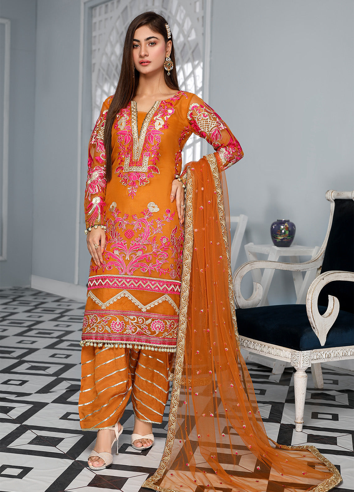 Kaynaat By Laveen Organza Unstitched 3 Piece Suit - LV24K LOK-003 RUKH-E-AFTAB Kaynaat By Laveen Organza Unstitched 3 Piece Suit - LV24K LOK-003 RUKH-E-AFTAB