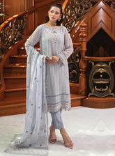Khuwabeeda By Addee Embroidered Chiffon Stitched 3 Piece Suit - AD23KC MF-012 FARI