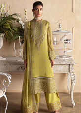 La Fuchsia By Afrozeh Embroidered Chiffon Unstitched 3 Piece Suit - AFR24LFW 02 DIORA