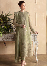 La Fuchsia By Afrozeh Embroidered Chiffon Unstitched 3 Piece Suit - AFR24LFW 06 CASSIA