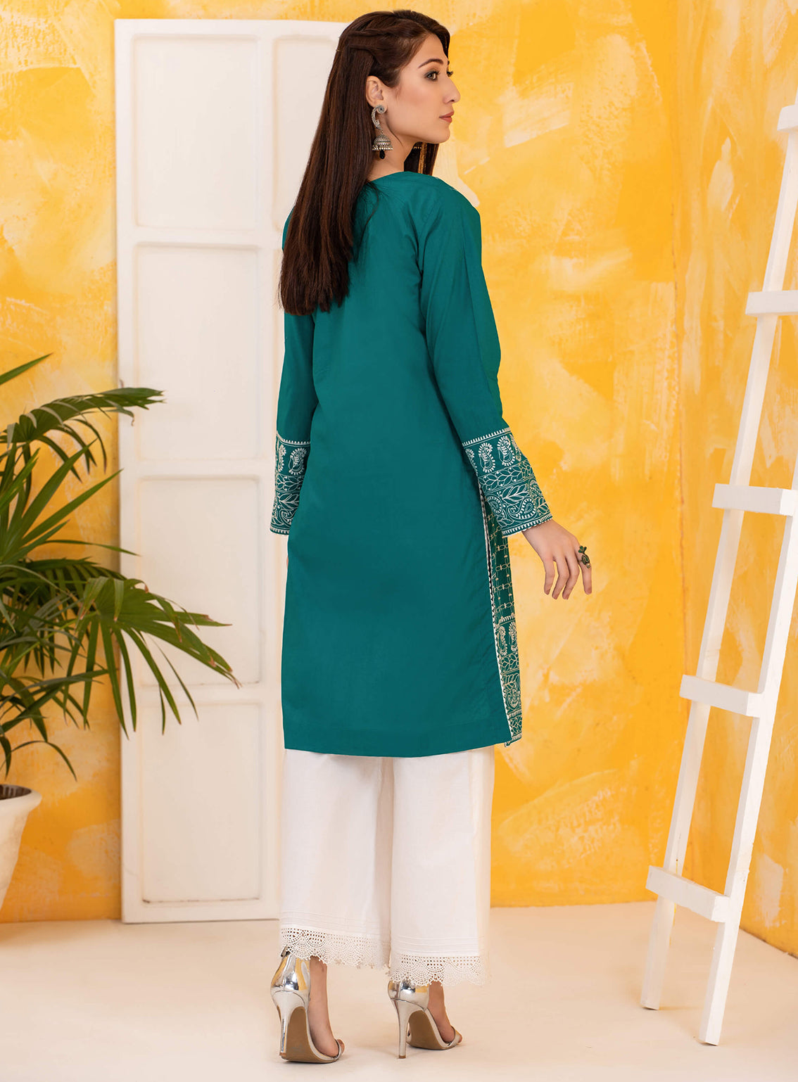 Lakhany By LSM Embroidered Cambric Kurti - LSM-2745 Lakhany By LSM Embroidered Cambric Kurti - LSM-2745