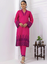 Lakhany By LSM Embroidered Cambric Stitched 2 Piece Suit - LG-SK-0077