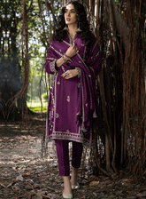 Lakhany By LSM Embroidered Cashmi Wool Unstitched 3 Piece Suit - 0050