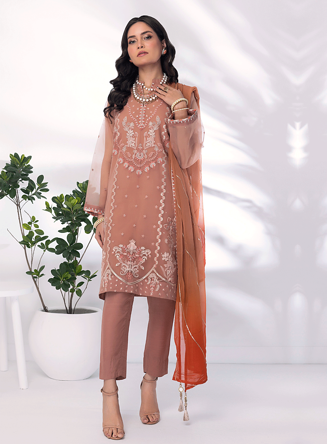 Lakhany By LSM Embroidered Organza Stitched 3 Piece Suit - LG-SK-0022 Lakhany By LSM Embroidered Organza Stitched 3 Piece Suit - LG-SK-0022