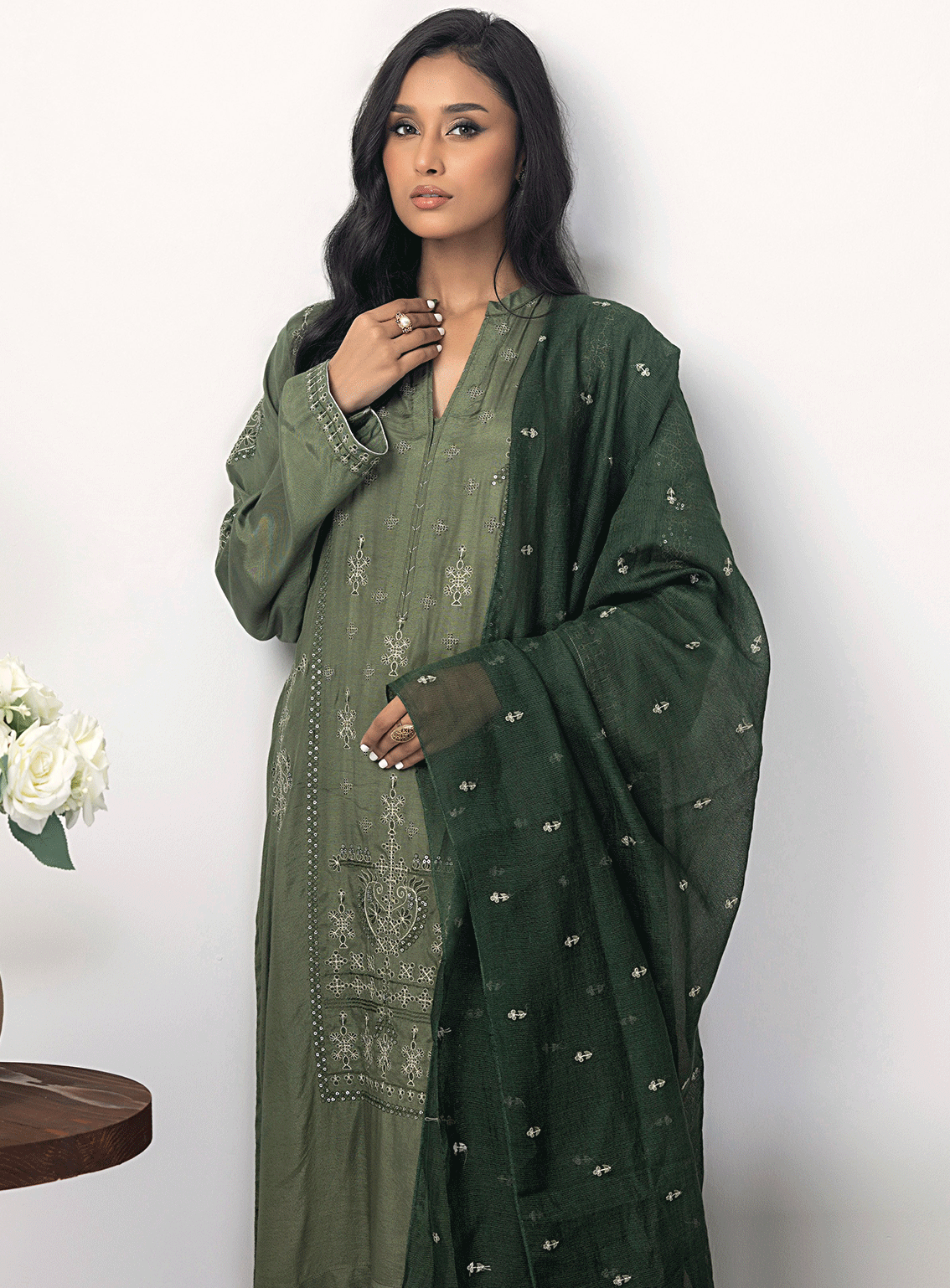 Lakhany By LSM Embroidered Raw Silk Stitched 3 Piece Suit - LG-SK-0045 Lakhany By LSM Embroidered Raw Silk Stitched 3 Piece Suit - LG-SK-0045