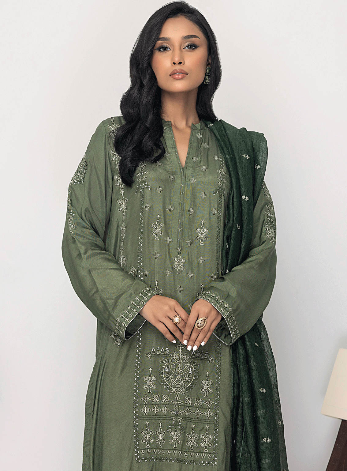 Lakhany By LSM Embroidered Raw Silk Stitched 3 Piece Suit - LG-SK-0045 Lakhany By LSM Embroidered Raw Silk Stitched 3 Piece Suit - LG-SK-0045