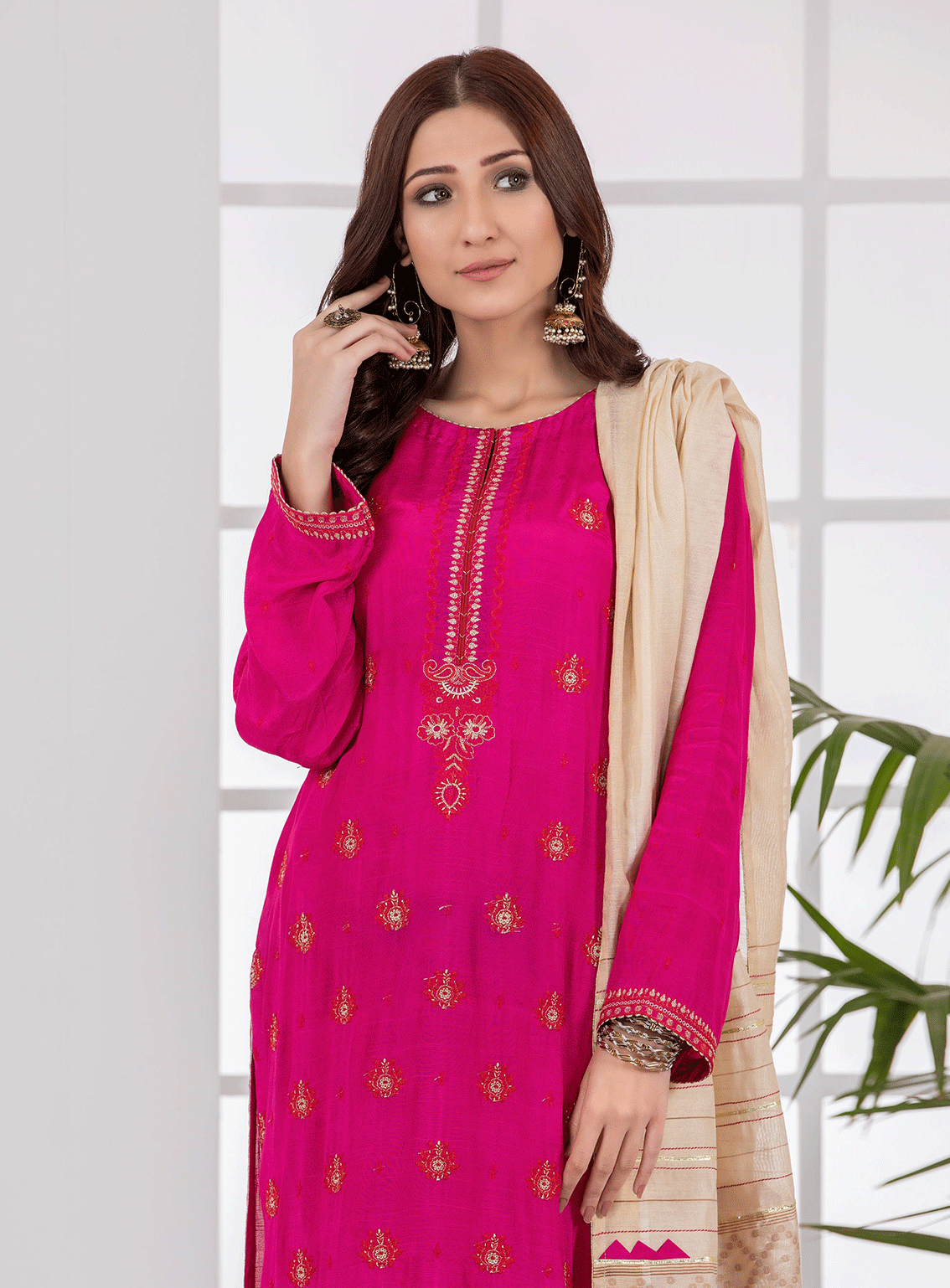 Lakhany By LSM Embroidered Raw Silk Stitched 3 Piece Suit - LSM-2803 Lakhany By LSM Embroidered Raw Silk Stitched 3 Piece Suit - LSM-2803
