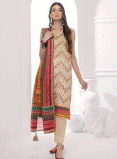 Lakhany By LSM Printed Lawn Stitched 3 Piece Suit - LG-AM-0045