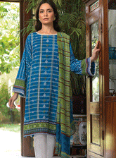 Lakhany Embroidered Lawn Unstitched 3 Piece Suit - LSM23SS LG-ZH-0047