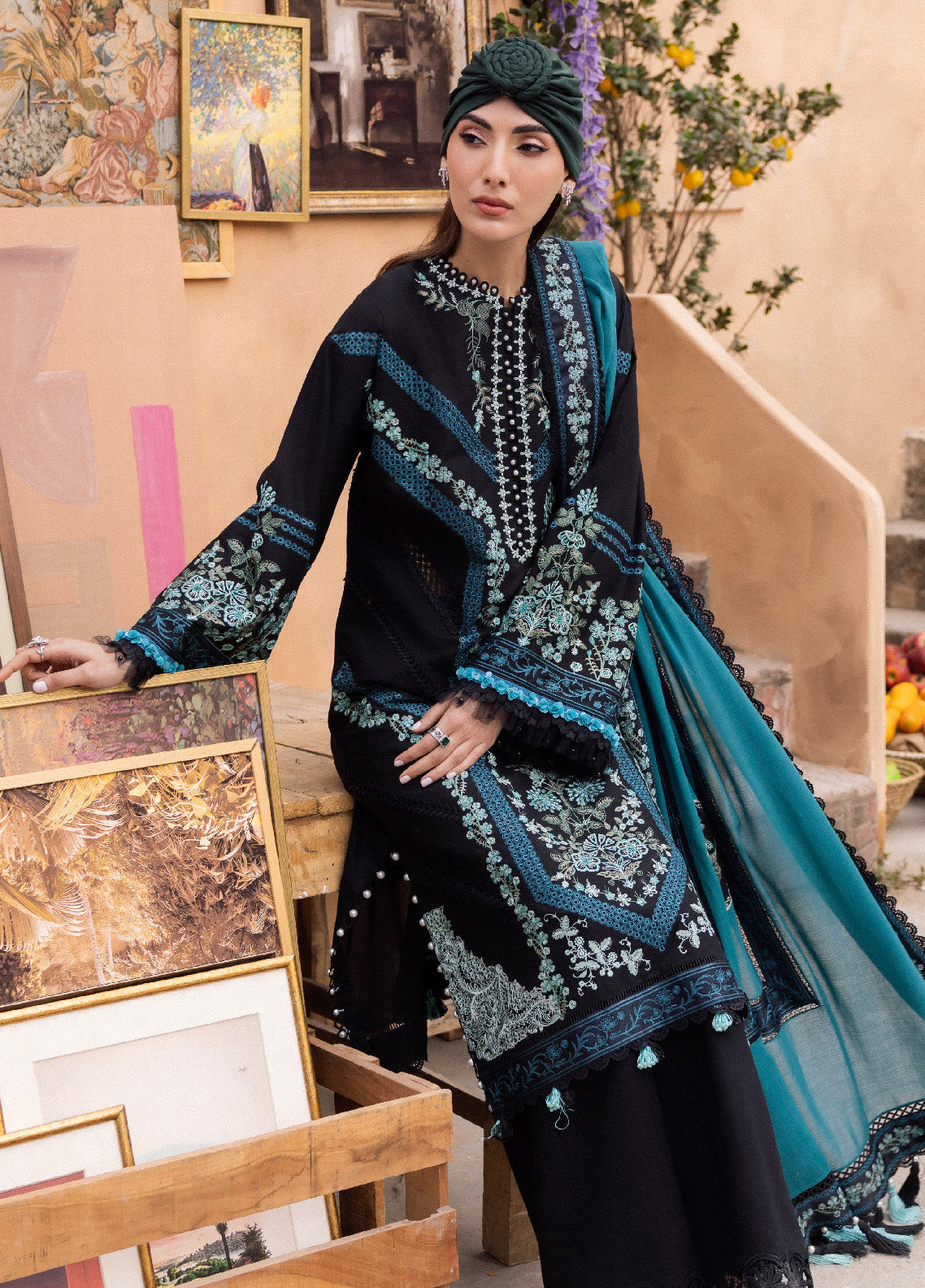Lamour By Saad Shaikh Embroidered Lawn Unstitched 3 Piece Suit - SSK24L 05 REH Lamour By Saad Shaikh Embroidered Lawn Unstitched 3 Piece Suit - SSK24L 05 REH