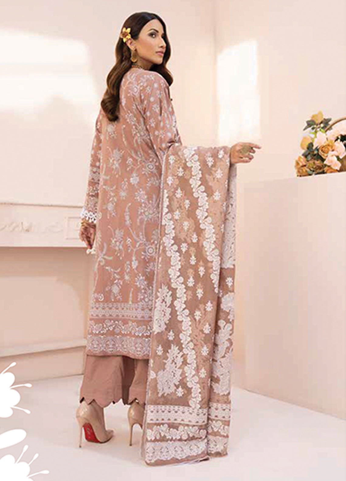 D#5564 Rashid White For Summer Emb Collection 223 D#5564 Rashid White For Summer Emb Collection 223