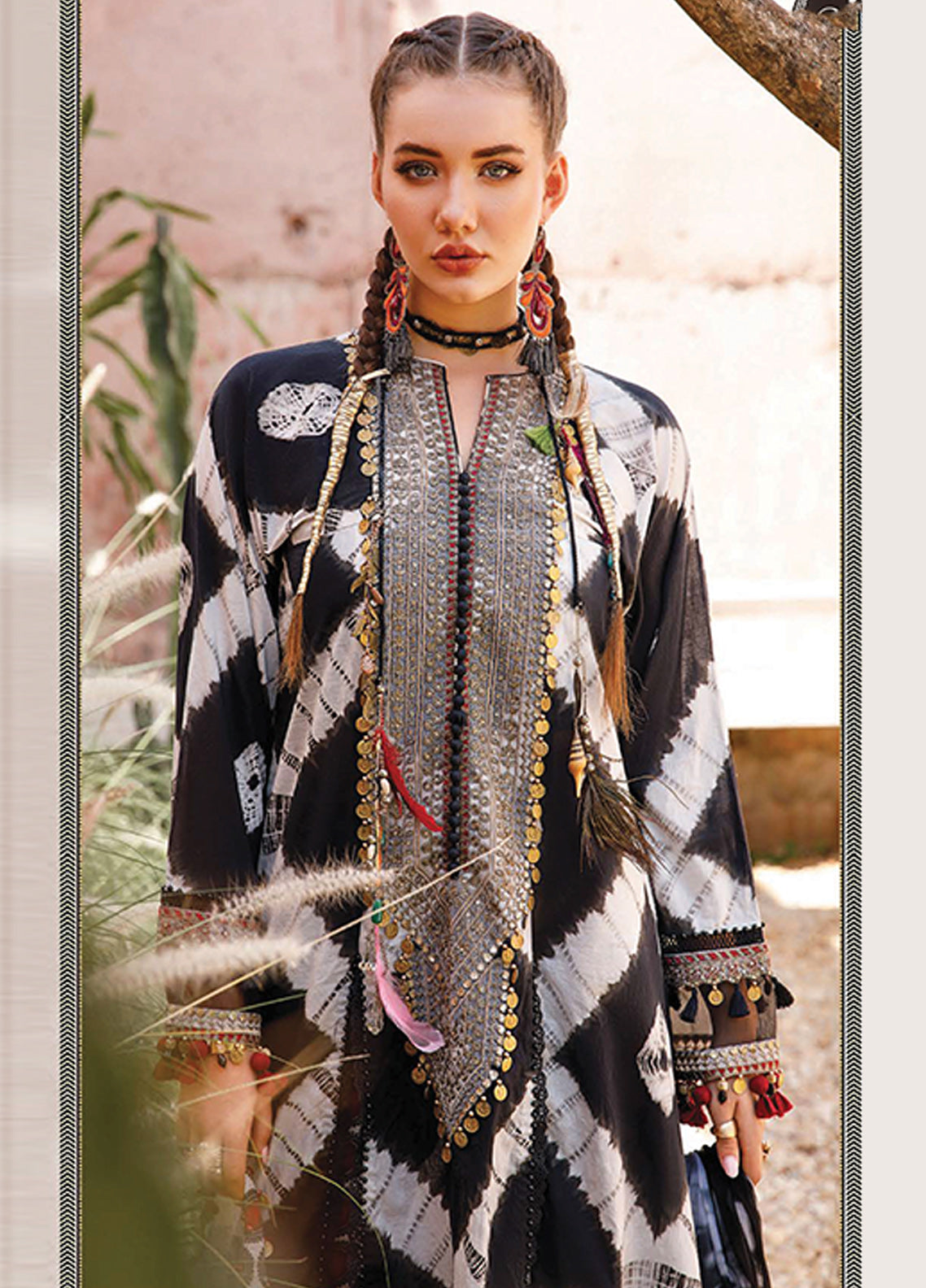 D#1702B Maria B M Print Emb Lawn Collection 223 D#1702B Maria B M Print Emb Lawn Collection 223