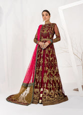 La Celeste By Zarif Embroidered Net Unstitched 3 Piece Suit - 04