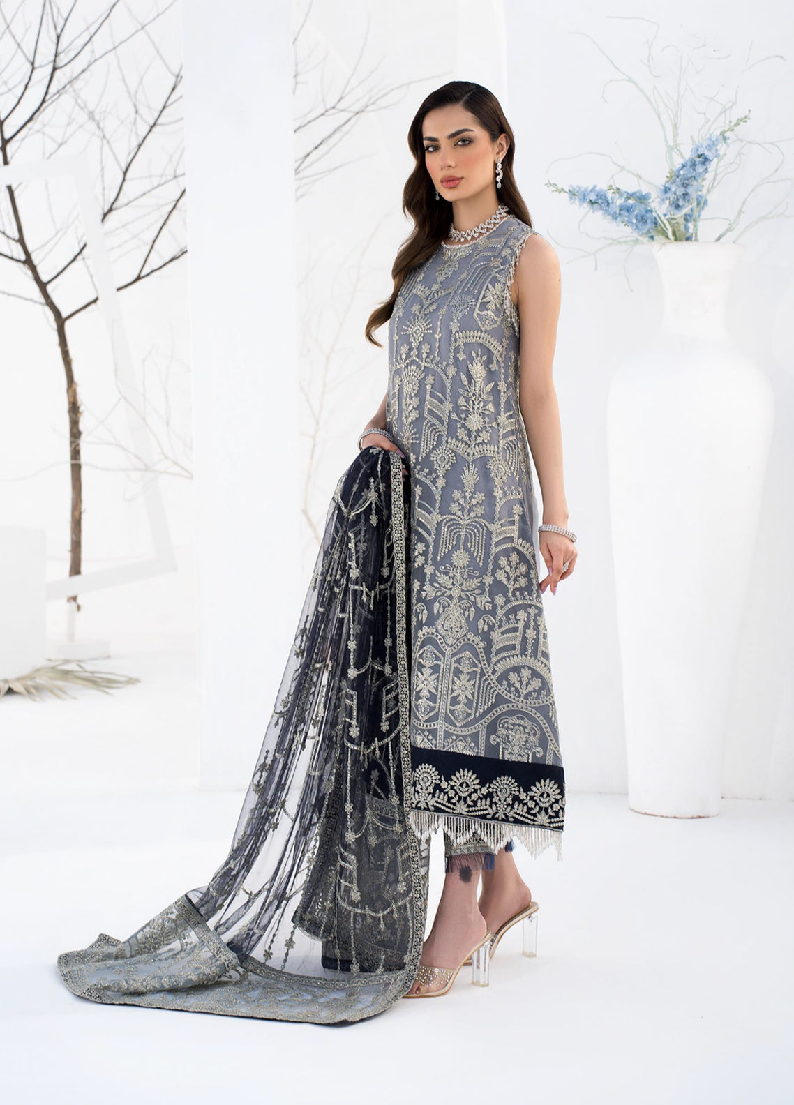 La Celeste By Zarif Embroidered Organza Unstitched 3 Piece Suit - 05 La Celeste By Zarif Embroidered Organza Unstitched 3 Piece Suit - 05