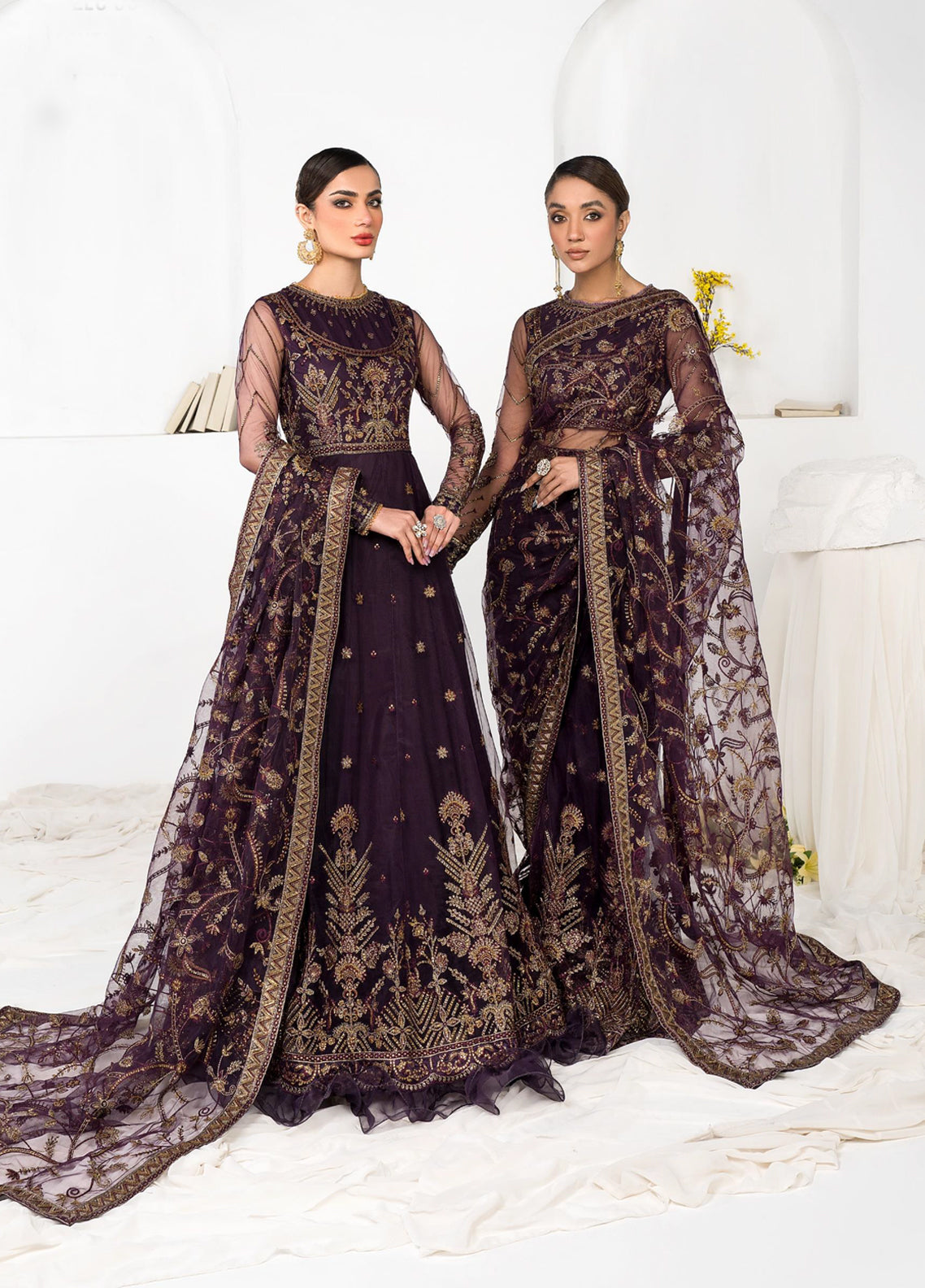 La Celeste By Zarif Embroidered Net Unstitched 3 Piece Suit - 06 La Celeste By Zarif Embroidered Net Unstitched 3 Piece Suit - 06