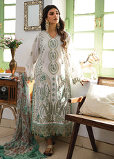 Afsaneh By Aabyaan Embroidered Lawn Unstitched 3 Piece Suit - 01