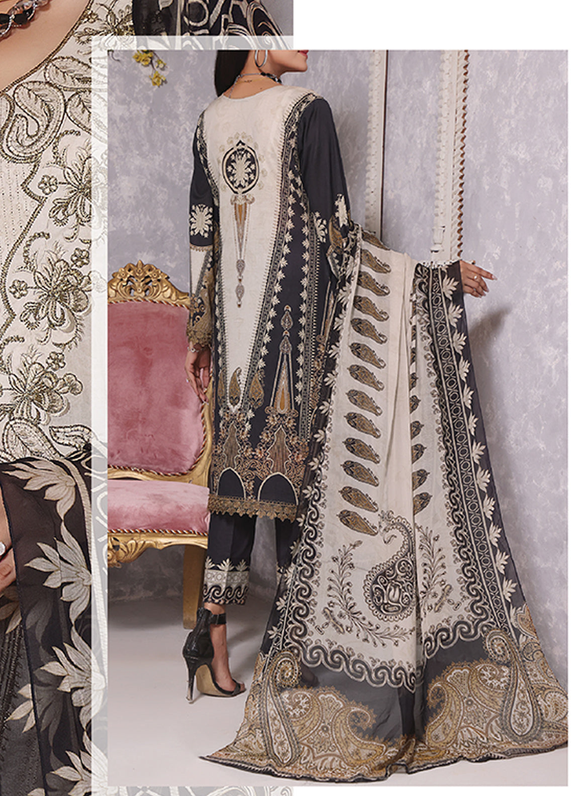 Ayesha Alishba By VS Textile Embroidered Lawn Unstitched 3 Piece Suit - 11 Ayesha Alishba By VS Textile Embroidered Lawn Unstitched 3 Piece Suit - 11