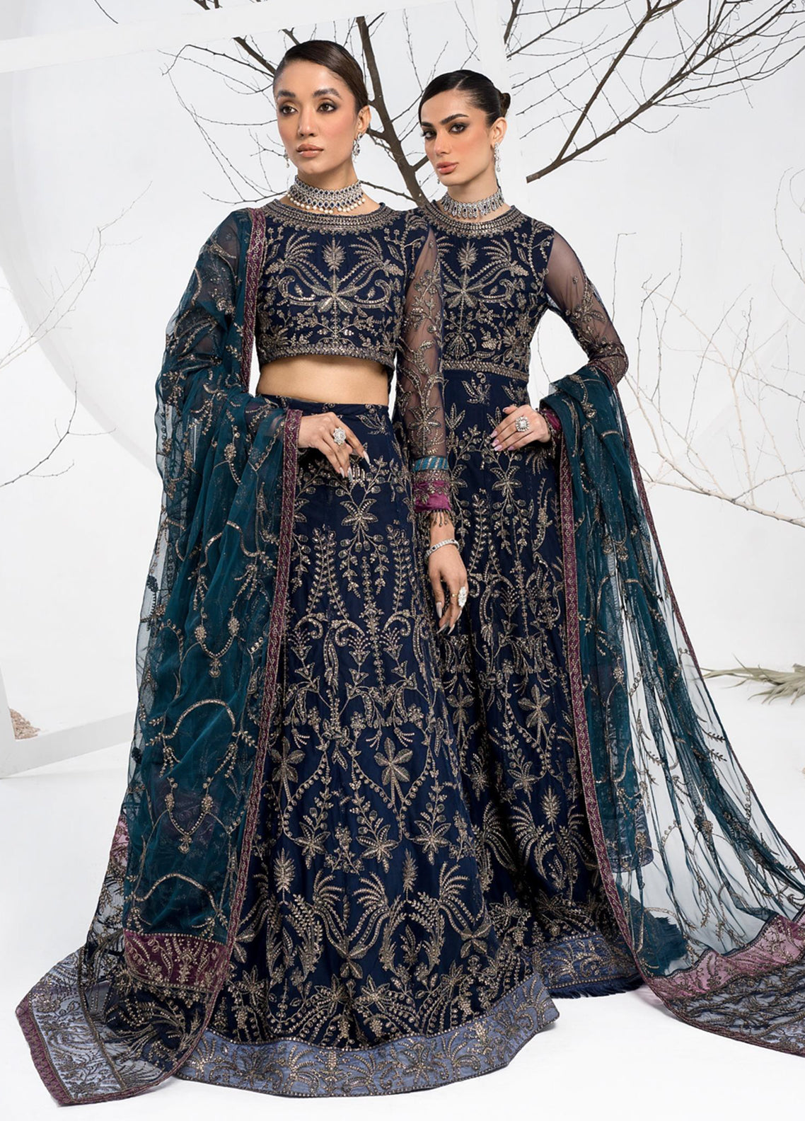 La Celeste By Zarif Embroidered Net Unstitched 3 Piece Suit - 01 La Celeste By Zarif Embroidered Net Unstitched 3 Piece Suit - 01