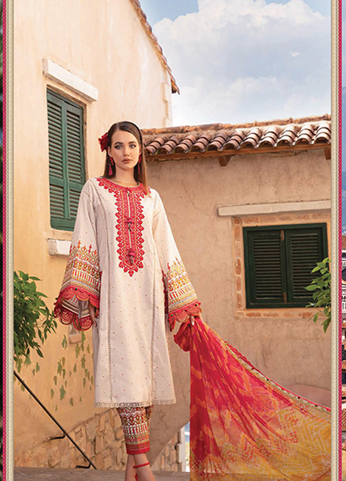 D#1706A Maria B M Print Emb Lawn Collection 223 D#1706A Maria B M Print Emb Lawn Collection 223