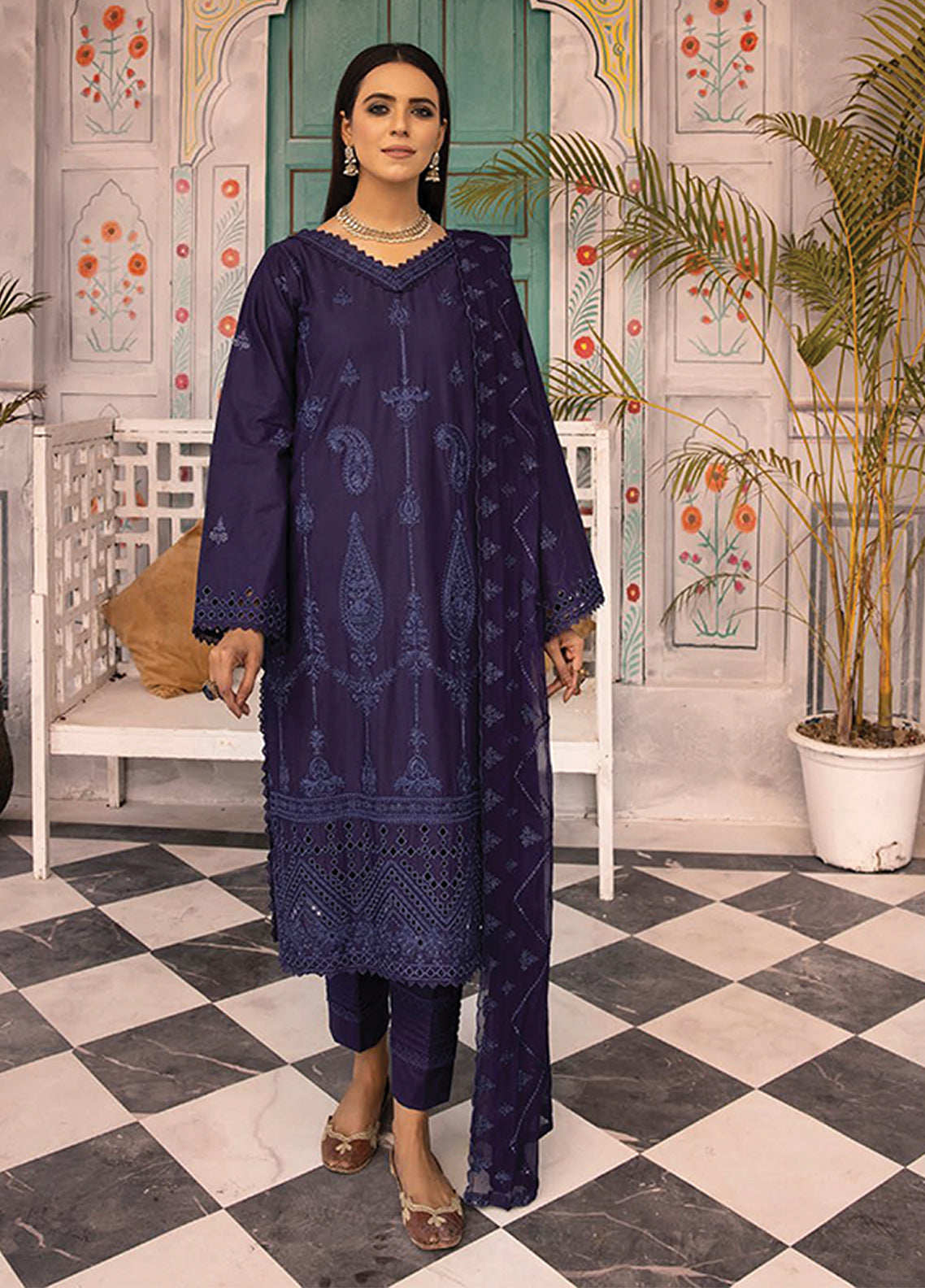 Azure By Aalaya Embroidered Lawn Unstitched 3 Piece Suit - 10 Azure By Aalaya Embroidered Lawn Unstitched 3 Piece Suit - 10