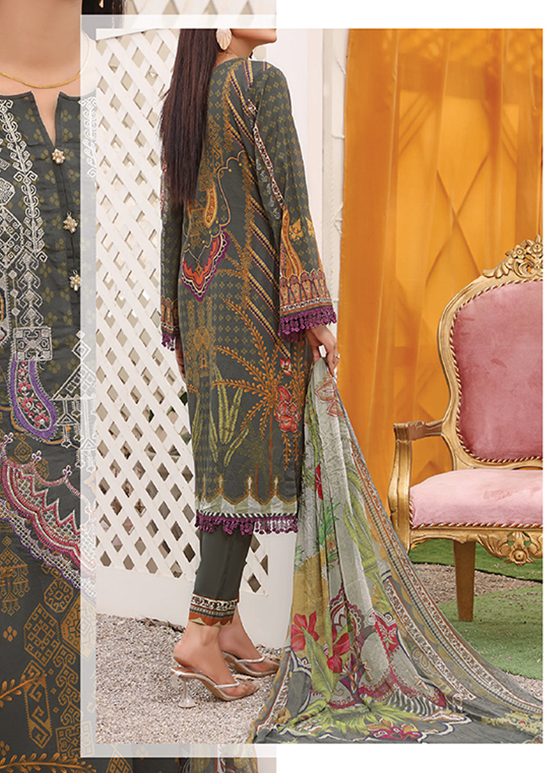 Ayesha Alishba By VS Textile Embroidered Lawn Unstitched 3 Piece Suit - 12 Ayesha Alishba By VS Textile Embroidered Lawn Unstitched 3 Piece Suit - 12