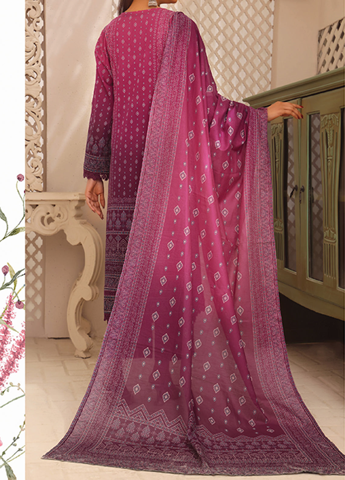 Misri By VS Textile Printed Lawn Unstitched 3 Piece Suit - 17 Misri By VS Textile Printed Lawn Unstitched 3 Piece Suit - 17