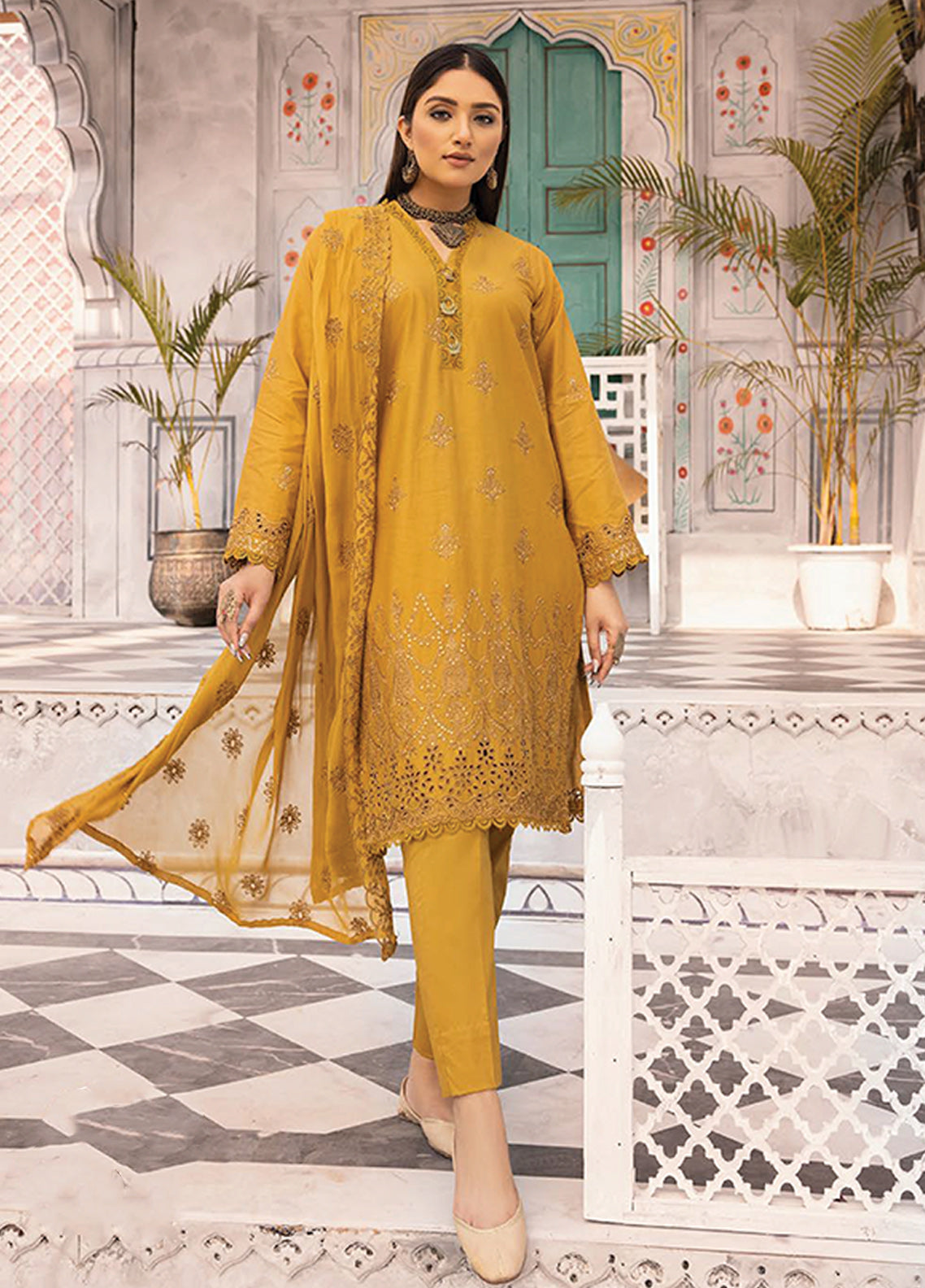 Azure By Aalaya Embroidered Lawn Unstitched 3 Piece Suit - 02 Azure By Aalaya Embroidered Lawn Unstitched 3 Piece Suit - 02