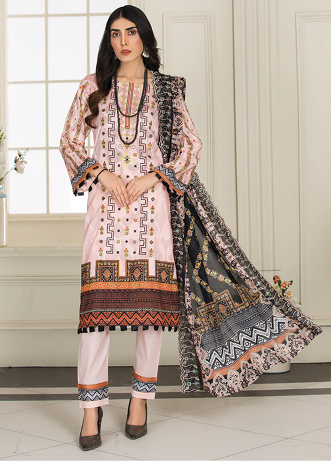 Riwaj By Afreen Embroidered Lawn Unstitched 3 Piece Suit - 05 Riwaj By Afreen Embroidered Lawn Unstitched 3 Piece Suit - 05