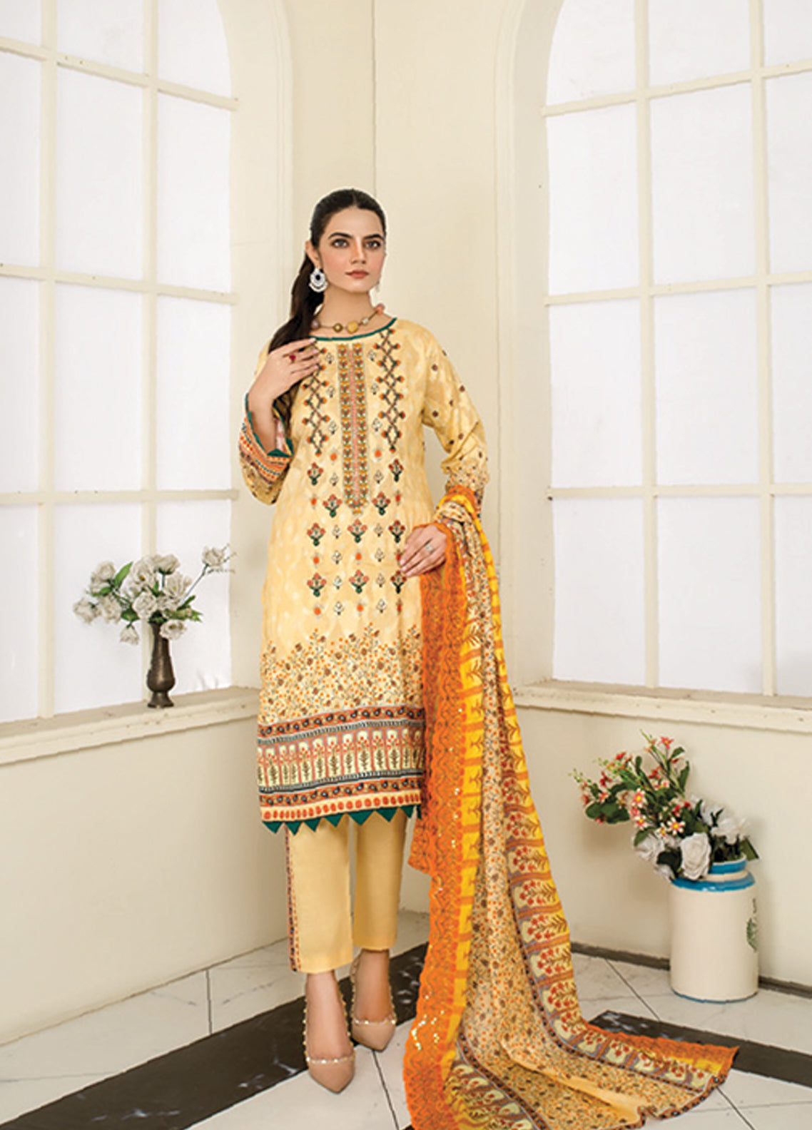 Riwaj By Afreen Embroidered Lawn Unstitched 3 Piece Suit - 06 Riwaj By Afreen Embroidered Lawn Unstitched 3 Piece Suit - 06