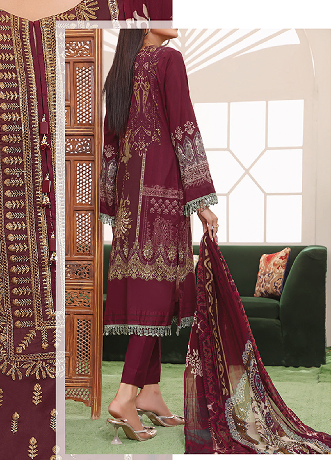Ayesha Alishba By VS Textile Embroidered Lawn Unstitched 3 Piece Suit - 19 Ayesha Alishba By VS Textile Embroidered Lawn Unstitched 3 Piece Suit - 19