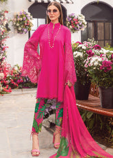 M.Prints By Maria B Embroidered Lawn Unstitched 3 Piece Suit - MB24MPL 1B