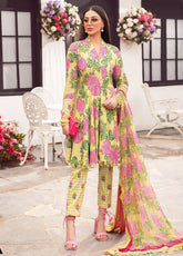 M.Prints By Maria B Embroidered Lawn Unstitched 3 Piece Suit - MB24MPL 3A
